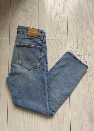 Жіночі джинси zara the high waist slim (zara premium collectio...