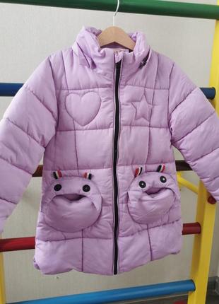 Зимняя куртка, для девочки, 5 лет, теплая куртка.