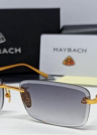 Maybach очки унисекс солнцезащитные узкие серо фиолетовый град...