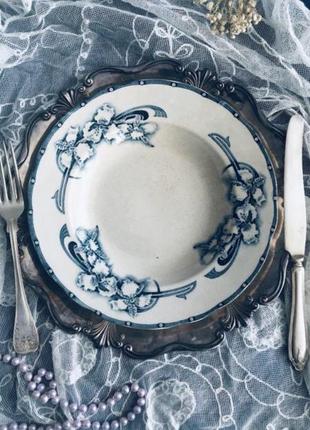 🔥 тарелка 🔥 старинный винтаж швеция фаянс