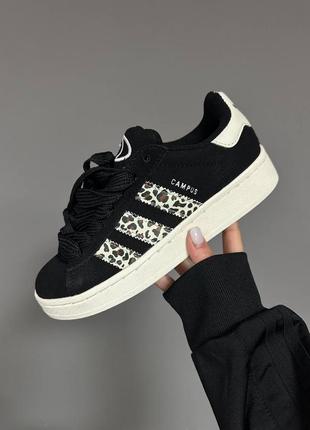 adidas campus black leopard premium