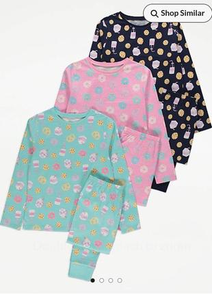 Пижама пижамы одежда для сна george хлопок