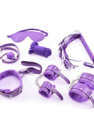 Фиолетовый BDSM набор для ролевых садо-мазо игр БДСМ набор игр...