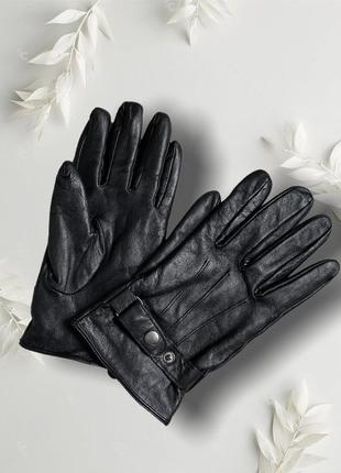 Мужские перчатки с заклёпкой кожаные натуральная кожа