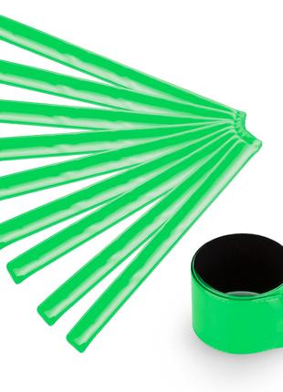 Світловідбивний браслет флікер 40 см Зелений