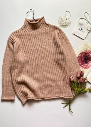 Вязаный свитер оверсайз, marks&spencer, цвет пудры, чайной роз...