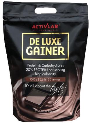 Гейнер Activlab De Luxe Gainer, 3 кг Шоколад