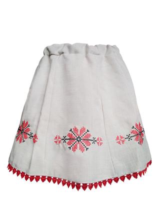 Льняная вышитая юбка для девочки в украинском стиле Код/Артику...