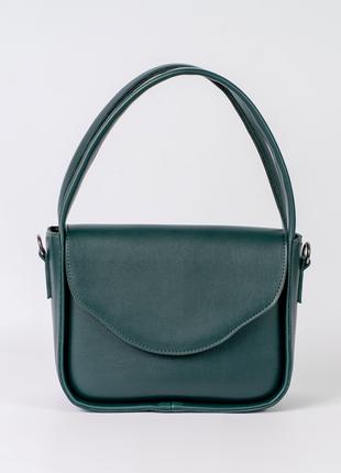 Жіноча сумка зелена сумка з ручкою зелений клатч кросбоді