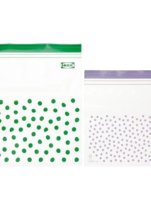 Ikea TABBERAS Пластикові пакети 50шт (25шт по 2,5л і 25шт по 1...