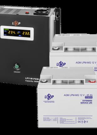 Комплект резервного питания LogicPower W800 + мультигелевая ба...