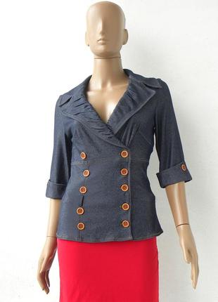 Стильна трикотажна блуза під джинс 42-46 розміри (36-40 євроро...