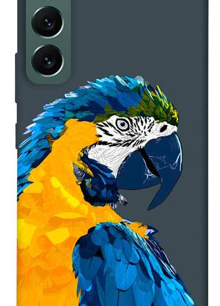 Чехол с принтом для Samsung Galaxy S22 / на самсунг С22 Попугай