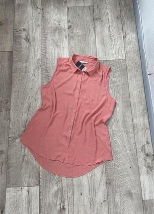 Новая нежная розово персиковая блуза безрукалка george размер ...