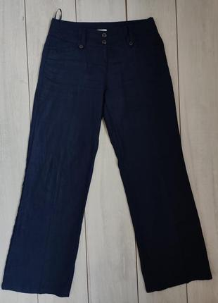 Качественные крутые женские широкие брюки лен 10 р пояс 40 см