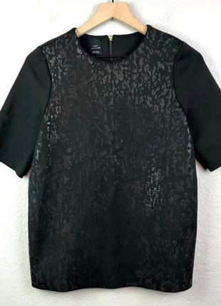 Оверсайз футболка чорна zara чорна блузка з коротким рукавом