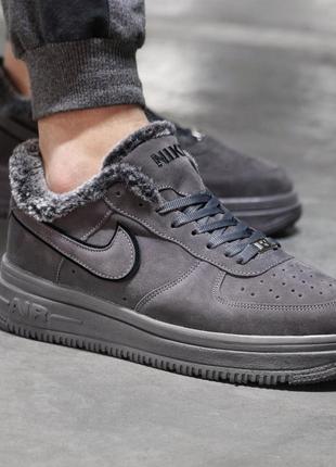 Мужские зимние кроссовки на меху nike suede winter