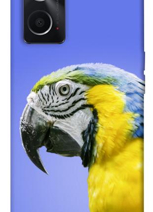Чехол с принтом для Oppo A76 4G / для оппо А76 Попугай ара
