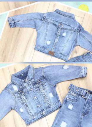 Джинсова куртка МОМ Для дівчинки resser denim