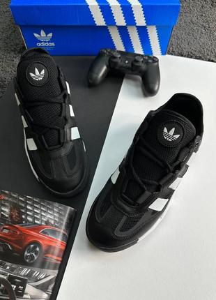 Мужские кроссовки adidas originals niteball leather black white
