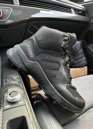 Мужские осенние кроссовки adidas terrex swift r termo all black