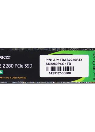 Накопитель SSD Apacer AS2280P4X 1TB NVME 2280 M.2 PCIe Gen3 x4...