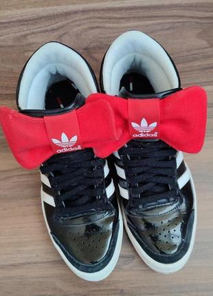 Black adidas high clearance tops with red bow