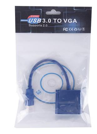 Переходник внешняя видеокарта USB 3.0 VGA D-Sub 1080p FrescoLogic