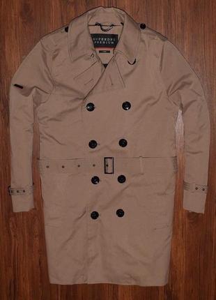 Superdry premium coat мужское утепленное пальто тренч супердрай