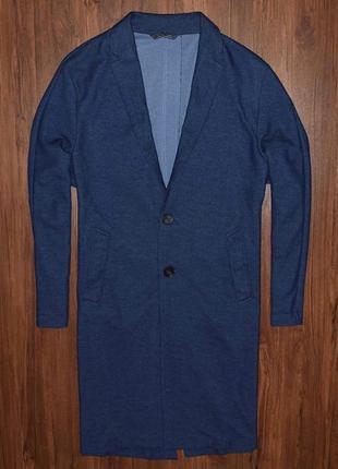 Zara man coat мужское удлиненное коттоновое пальто зара