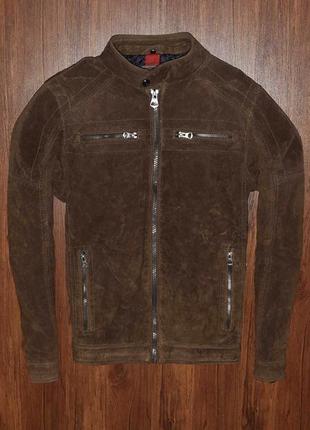 Angelo litrico leather bomber мужская кожаная куртка бомбер