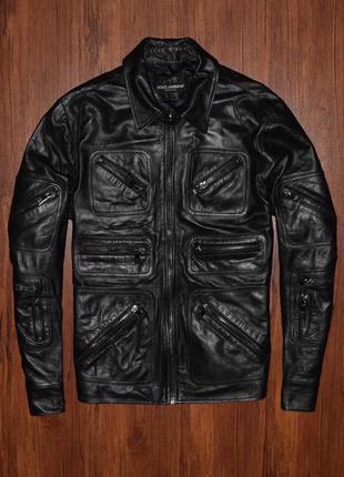 Dolce gabbana leather jacket (мужская премиальная кожаная курт...