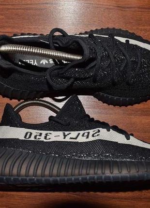 Adidas yeezy boost 350 v2 black white мужские кроссовки изи бу...