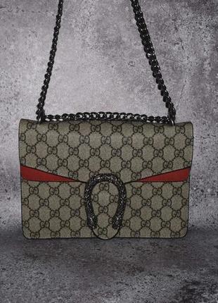 Gucci dionysus gg shoulder bag (женская премиальная кожаная су...
