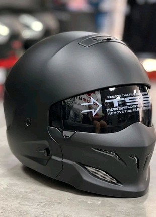 Мотошлем Scorpion EXO COMBAT, шлем скорпион кастом, на мотоцикл