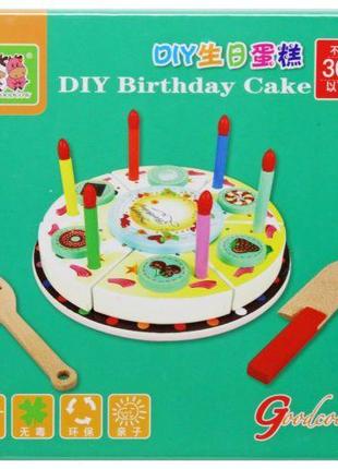 Торт на липучці C 61677 (24) торт, прибори, свічки, декор, в к...