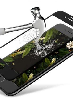 Загартоване захисне скло на Iphone 6s 100% покриття Чорне