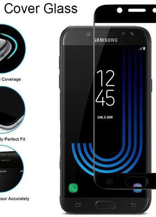 Загартоване захисне скло на Samsung J730 Повне покриття Чорне