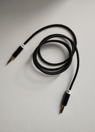 AUX кабель JBL для аудио / Кабель Jack 3.5 mm. / Тканевый / Че...