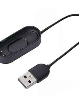 Зарядный USB кабель для фитнес браслета Mi Band 4 / Черный