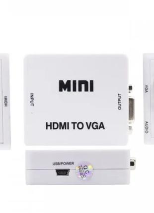 Перехідник HDMI - VGA для передачі відео і аудіо сигналу / 108...