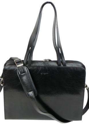 Женская сумка из натуральной кожи Sheff черная