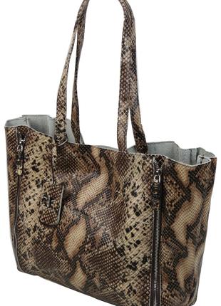 Женская кожаная сумка Giorgio Ferretti коричневая