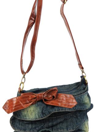 Женская сумка Fashion jeans bag темно-синяя