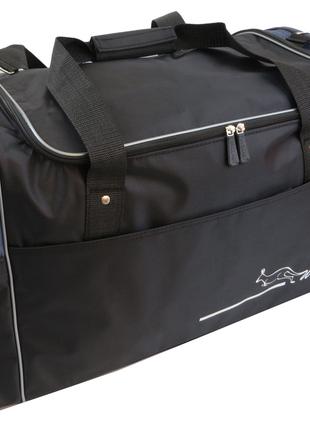 Дорожная сумка 60 л Wallaby черная с серым