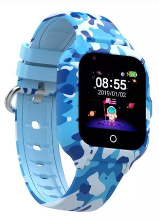 Дитячий розумний GPS годинник з відеодзвінком Wonlex KT22s Blu...