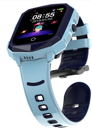 Дитячий розумний GPS годинник Wonlex KT20s Blue з відеодзвінко...