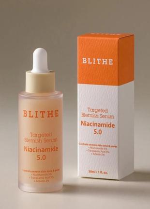Сироватка для обличчя blithe targeted blemish serum niacinamide 5