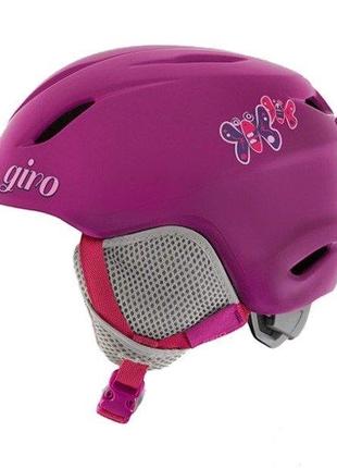 Шолом зим. Giro Launch дитячий (52-55,5 см, фіолетовий Butterf...