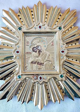 Спускная икона Почаевской Богородицы 52х49х2см